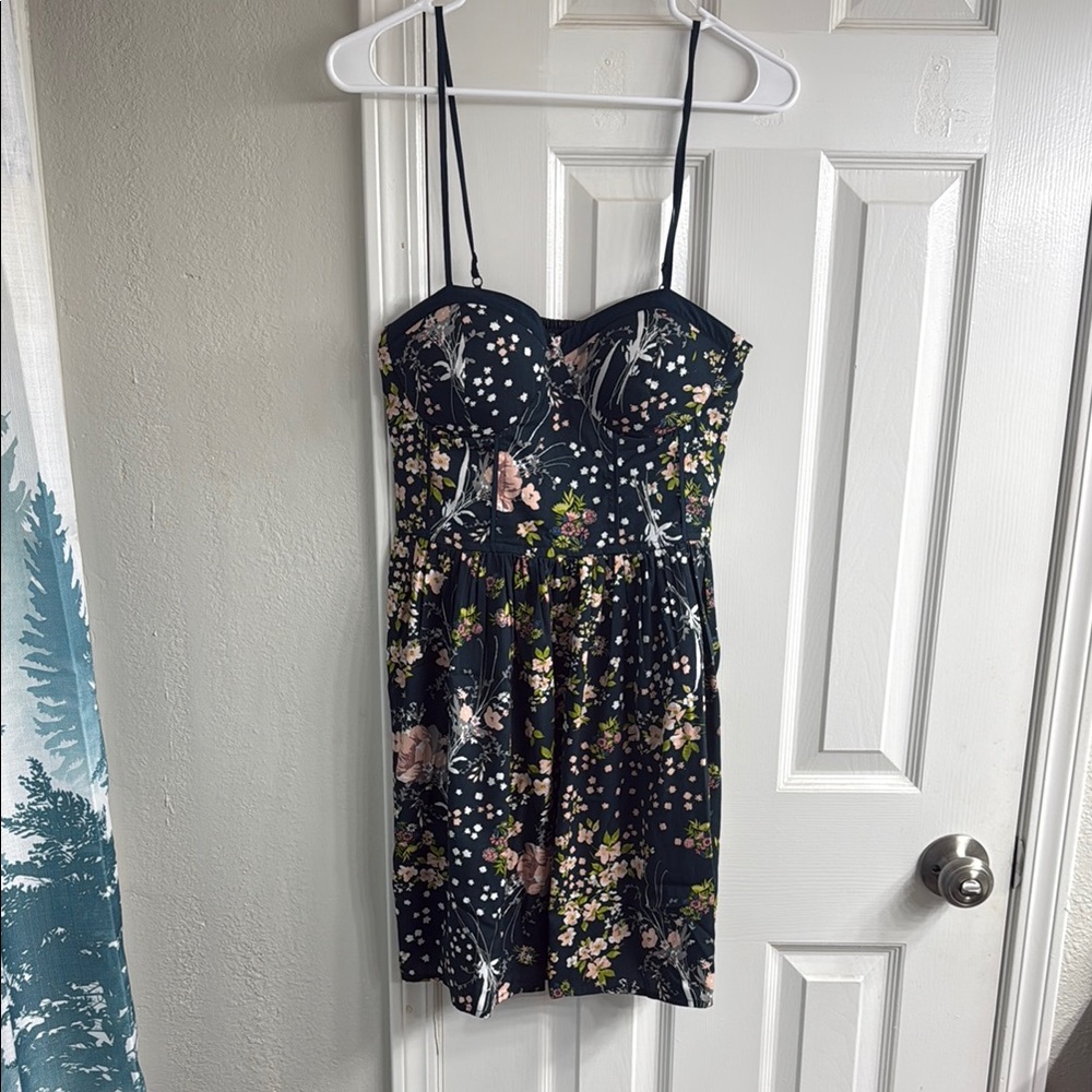 Elegant Black Floral Dress